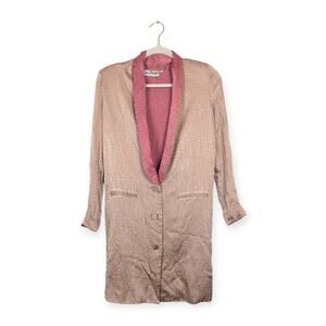 Adriana Iglesias Pink Animal Print Trench Coat